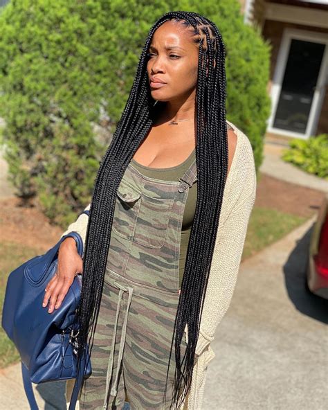 hairbytwins atl braider on instagram “check out this length🔥medium knotless thigh length 😍😍😍