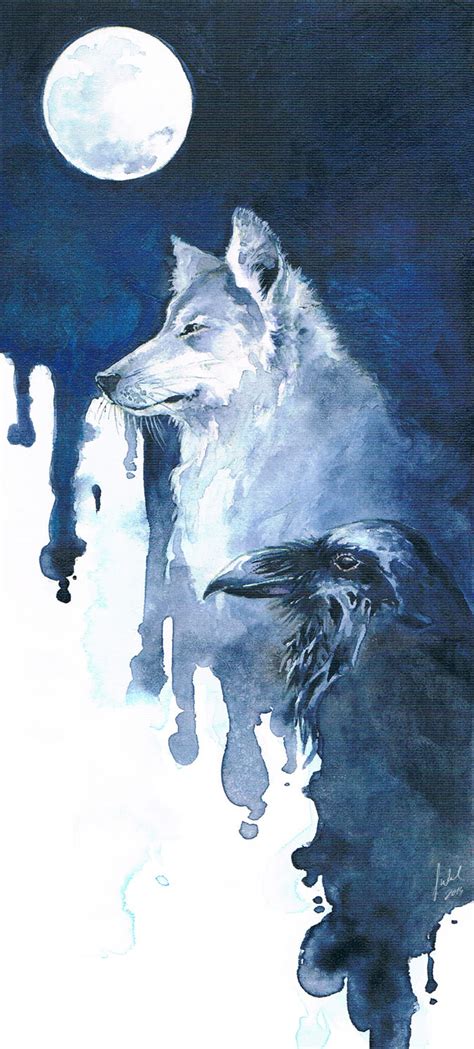 Wolf And Raven By Toradh On Deviantart