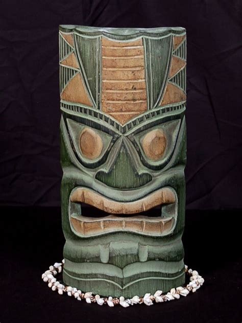Here Is A Hand Carved Tiki Mask With A Beautiful Finish This