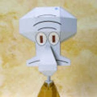 Squidward Tentacles Free Paper Model PAPEROX FREE PAPERCRAFT