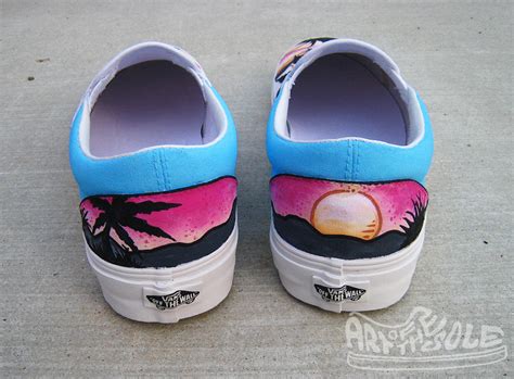 Sunset Dreams Custom Hand Painted Vans Shoes Chadcantcolor