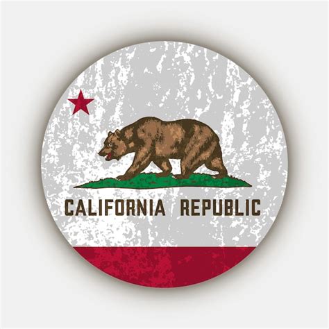 Premium Vector California State Flag Vector Illustration