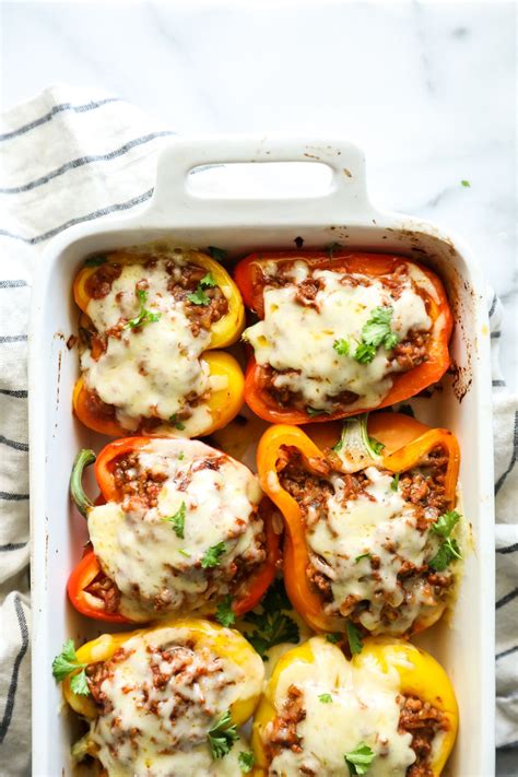 Easy Stuffed Bell Peppers Freezer Friendly Live Simply Recipe