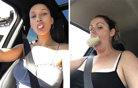 Woman Continues To Hilariously Recreate Celebrity Instagram Photos 78