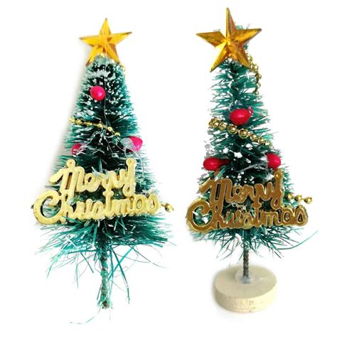 Buy 5pcs Miniature Christmas Tree Christmas Decorations Mini Pine Trees