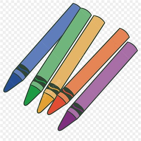 Color Blue Crayon Clipart Transparent Background Multiple Colorful