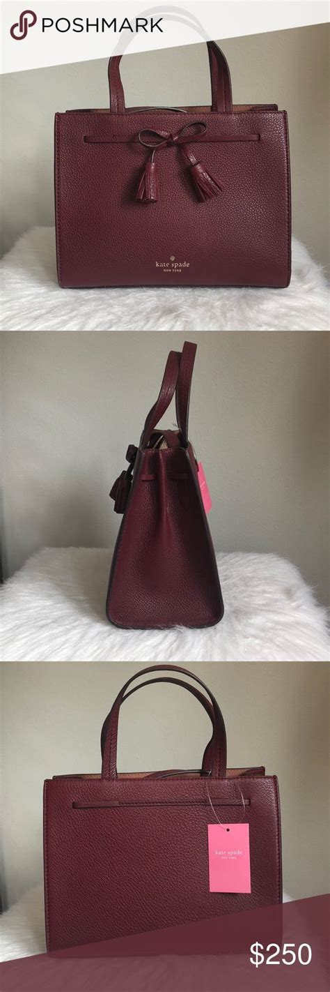 Kate Spade Burgundy Bag Nwt Burgundy Bag Bags Leather Purses