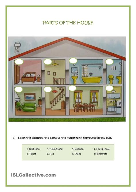 Parts Of The House Kindergarten Worksheets House English Activities