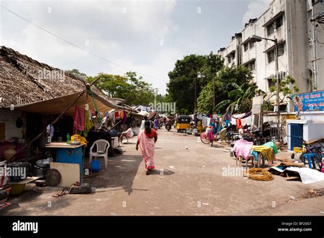 Indian Street Scene Chennai Tamil Nadu India Stock Photo Alamy