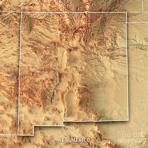 New Mexico Topographic Map Map Of The World
