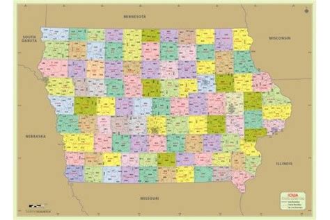 Iowa Zip Code Map Free United States Map