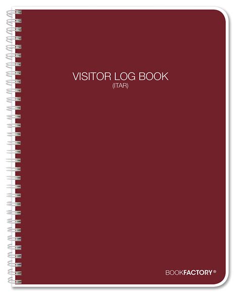 Buy Bookfactory Itar Visitor Log Bookvisitor Registervisitor Sign In