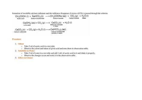 Solution Cbse Class 10 Science Lab Manual Properties Of Acetic Acid