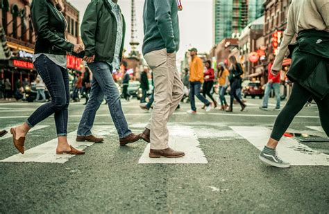 People Walking On Pedestrian Lane During Daytime Photo Free Usa Image