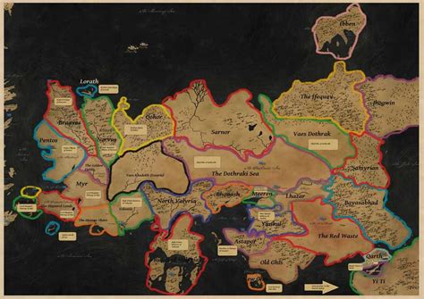 Game Of Thrones Posters Antique World Map Of Westeros Esso Flickr