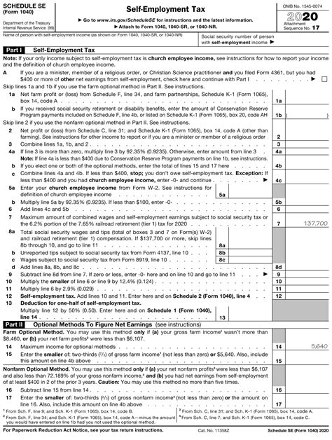 Self Employment Tax Form Pdf 2022 Employment Form