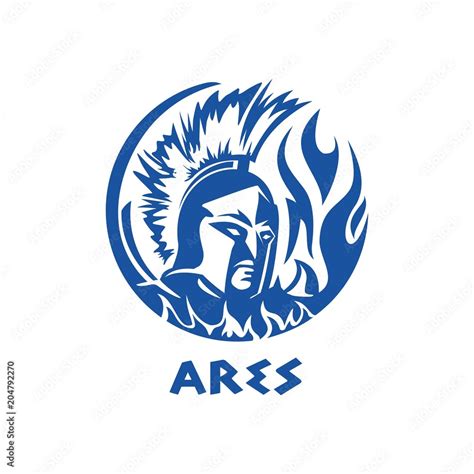 Greek God Ares Illustration Stock Vector Adobe Stock