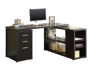 The office by kathy ireland® echo l shaped desk with hutch offers an elegant, functional design to inspire today's professional. Black Desk: Black L Shaped Desk
