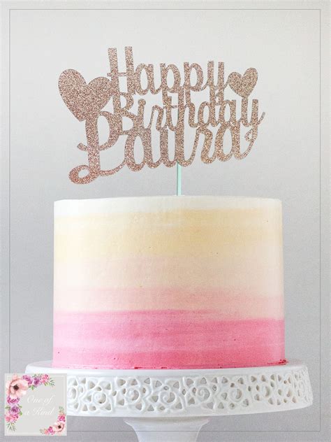 Personalised Glitter Cake Topper Cake Accessories Party Etsy