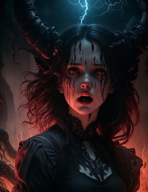 Demon Goth Girl By Icedragon4u On Deviantart