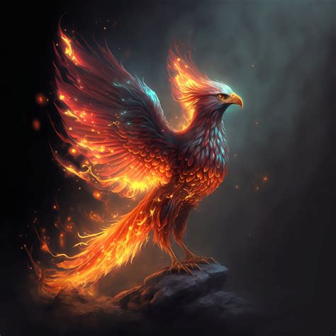 Fire Phoenix Digital Download Animal Decor Wall Art Phoenix Print