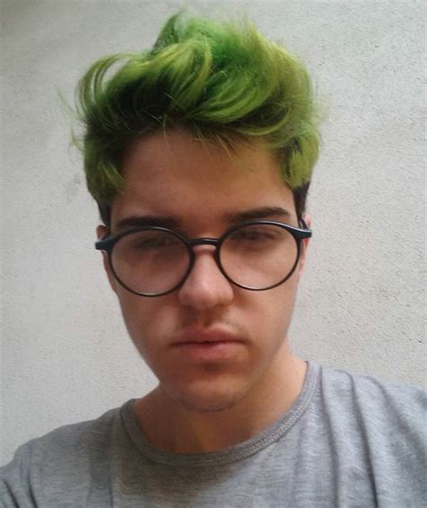 Pin By Library Of References On Guys Green Hair Green Hair Men Mens