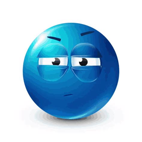 Wow Shocked Blue Emoji Gif