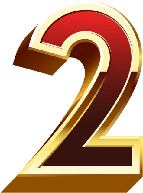 Download Free Png Two Gold Red Number Png Png Images Transparent