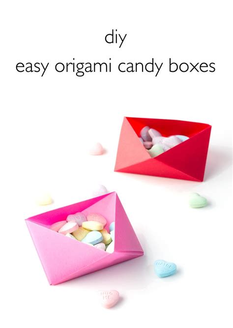 DIY Easy Origami Candy Boxes. Click through for the full ...