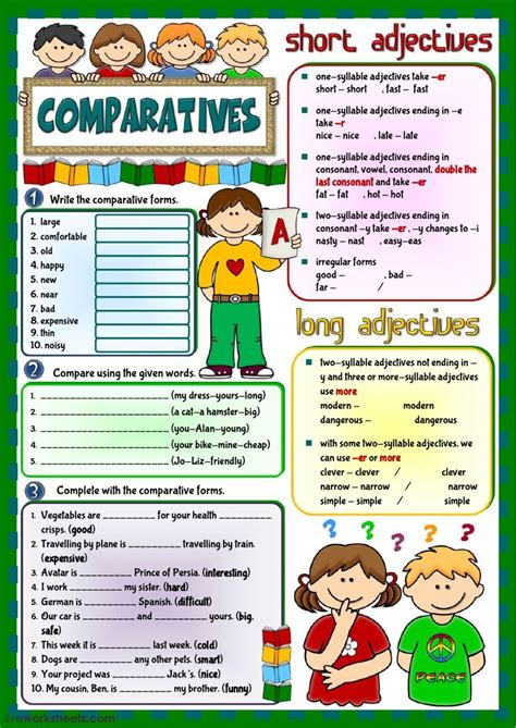 English listening comprehension teachers paper form 3 secondary track 2 2013. Comparatives - revision - Interactive worksheet ...