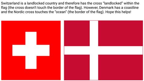 A Good Way To Remember The Swiss And Danish Flags Vexillology