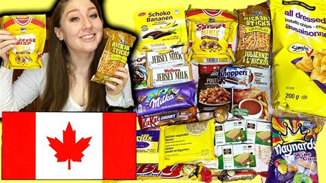 American Tries Canadian Snacks Pt 2 Taste Tests Youtube