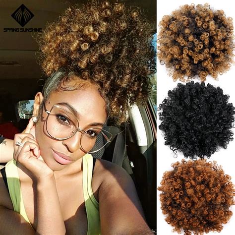 Vipupon High Puff Afro Curly Wig Ponytail