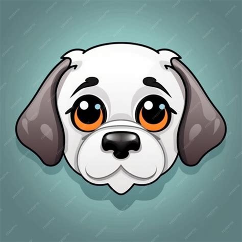 Premium Vector Cartoon Dog Face Clipart Vector Design