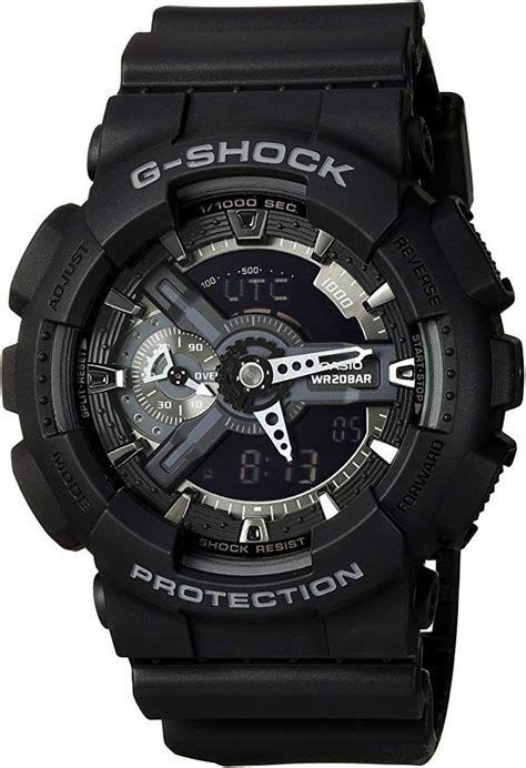 The stylish dive watches feature barometers, tide graphs & depth gauges for peace of mind. Casio G-Shock X-Large Display Stealth Black Watch (GA110 ...