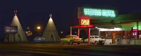 The Wigwam Motel On Route 66 Panoramic Photograph By Mike Mcglothlen