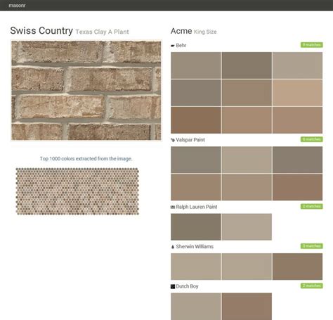 Brick Acme King Size Swiss Country Swiss Country House Paint