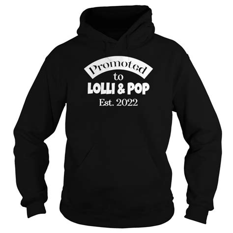 Promoted To Lolli Pop Established 2022 Grandparents Couple Shirt