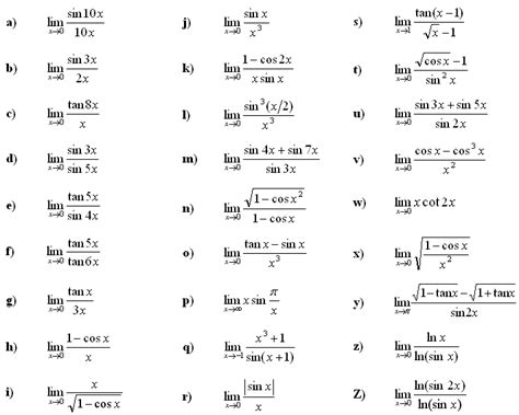 Math Exercises And Math Problems Limit Of A Function