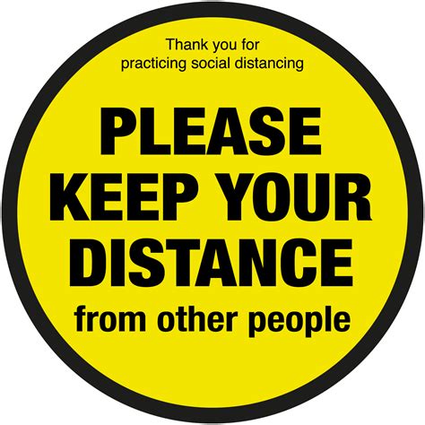 Please Keep Your Distance From Other People Floor Sign Catersign