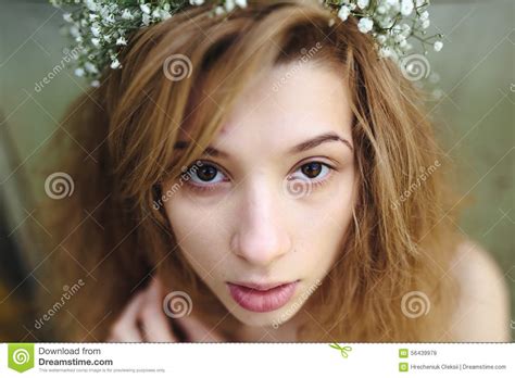 portrait of a beautiful red haired girl stock image image of nature head 56439979