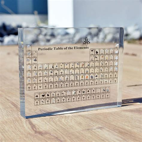 Atomica™ Acrylic Periodic Table With Real Elements The Wacky Company