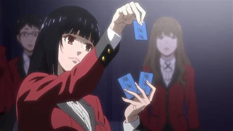 Yumeko Jabami Anime Character Holding Cards