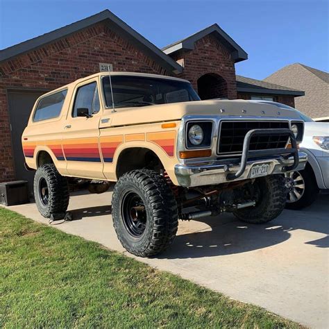 Restored And Lifted Full Size Ford Bronco On Inch Tires Ford Daily Trucks