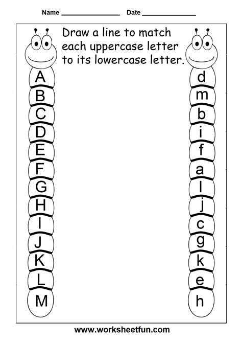Match Uppercase And Lowercase Letters 11 Worksheets Free Printable