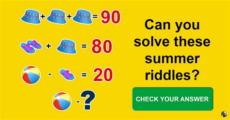 Try To Solve These 7 Funny Riddles About Summer Quizzclub