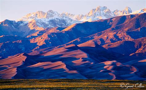 Great Sand Dunes National Park At Sunset Sangre De Cristo Mountains