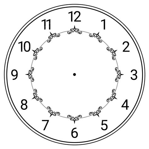 Clock Face No Hands With Floral Clock Drawing Face Drawing Floral