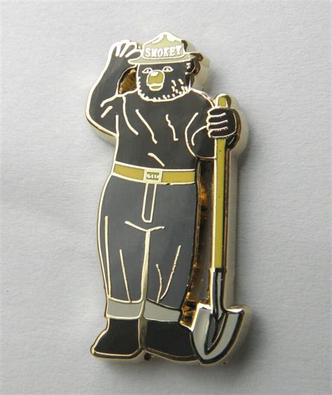 Smokey The Bear Forestry Fire Protection Lapel Pin Badge 1 Inch