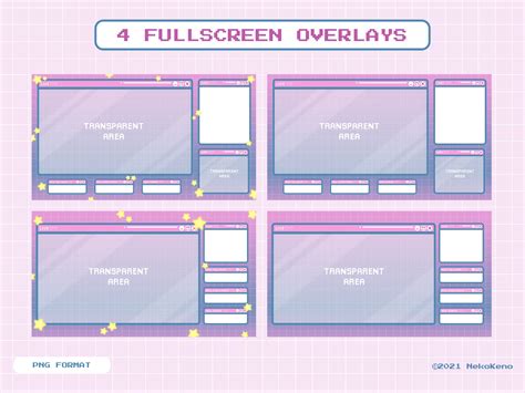 Animated Stream Overlay Package For Twitch Cute Star Windows Etsy In